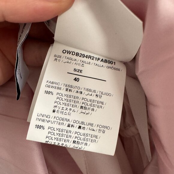 NWT Off-White by Virgil Abloh Ruffled Dress in Pink, size 40IT (fits size small) - Picture 9 of 15